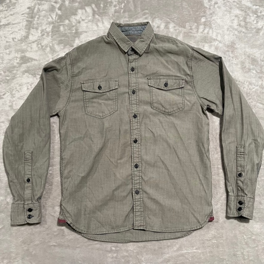 REI Shirt Mens Small Gray Button Up Fishing Hiking Outdoors Camp
